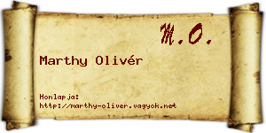 Marthy Olivér névjegykártya
