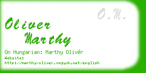 oliver marthy business card