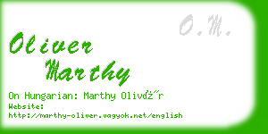 oliver marthy business card